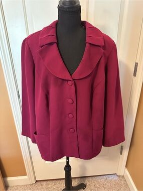 Dana Kay Womens Blazer in Berry Plum